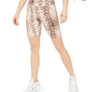 Bodycon Printed Biker Shorts Bar 111 Snake Skin Print.